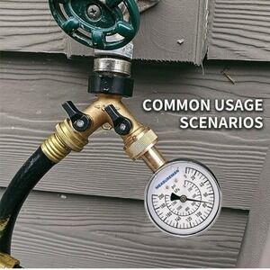 MEASUREMAN 2-1/2" Water Pressure Test Gauge, 3/4" Female Hose Thread, 0-200 psi/